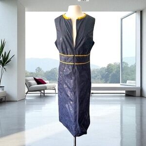 STACI SNIDER Avant Garde Full Zip Front Tech Fabric Dress Size XL